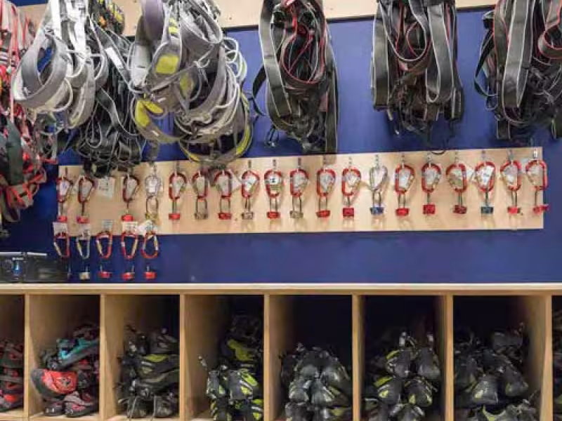 Climbing gear available for hire